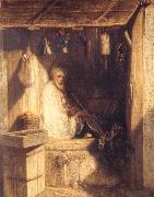 Tukish Merchant Smoking in his Shop, Alexandre Gabriel Decamps